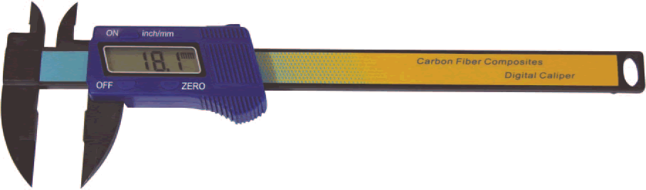 Digital-Messschieber, 150 mm aus Fiberglas Digital-Messschieber, 150 mm aus Fiberglas