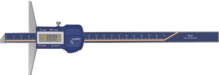 Digital-Tiefen-Messschieber 200 x 100 mm IP 67, DIN 862 Digital-Tiefen-Messschieber 200 x 100 mm IP 67, DIN 862