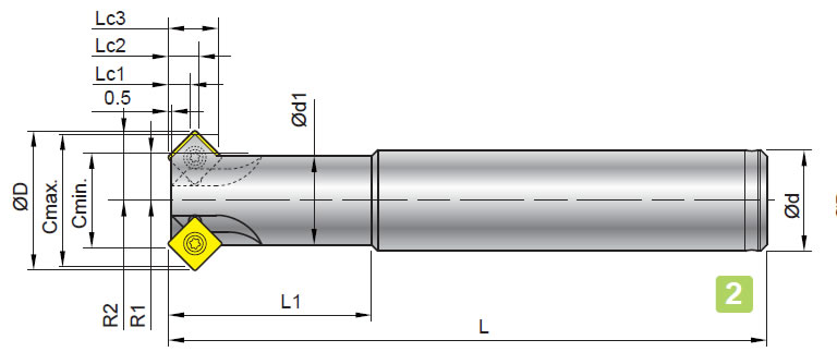 nine9_b12c1x Nine9 Fasenfräser mit Wendeplatten