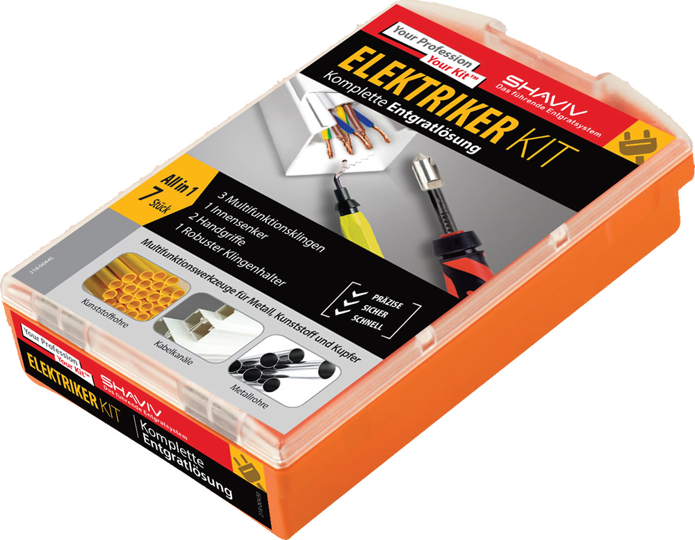 Shaviv Elektriker-Kit Handentgratwerkzeuge 7 teilig