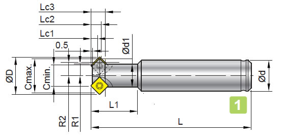 Nine9_bc10-c07-60 Nine9 Fasenfräser mit Wendeplatten